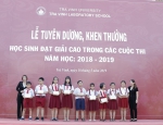 Tuyên dương học sinh đạt giải trong các kỳ thi, hội thi năm học 2018 – 2019